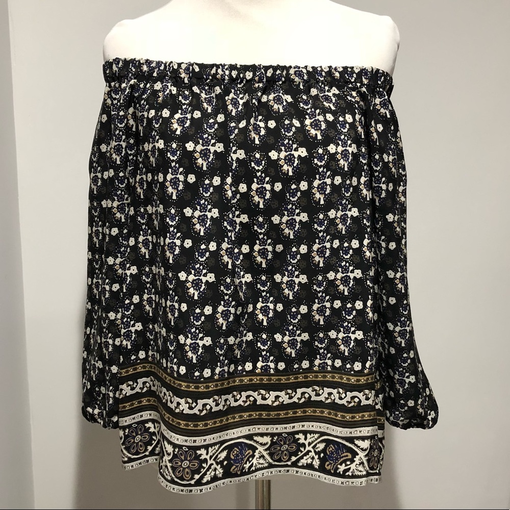 Madewell off the shoulder floral blouse XXS